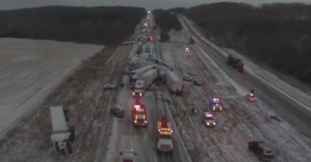 SNIJEG I LED NAPRAVILI HAOS: Veliko nevrijeme, horor na putevima, 650 sudara  (VIDEO)
