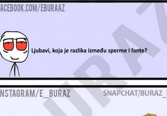 Ljubavi, koja je razlika između sperme i fante?