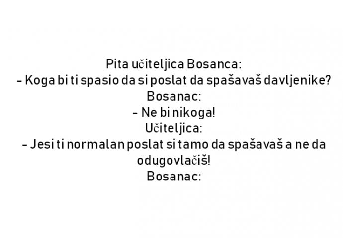 VIC : Pita učiteljica Bosanca: