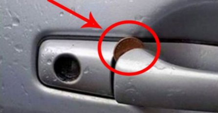 OPREZ: Ako vidite novčić ovako zabijen u bravi vašeg automobila, NE PIŠE VAM SE DOBRO!