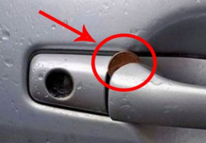 OPREZ: Ako vidite novčić ovako zabijen u bravi vašeg automobila, NE PIŠE VAM SE DOBRO!