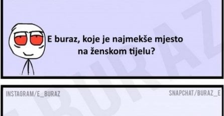 E buraz, koje je najmekšse mjesto na ženskom tijelu?