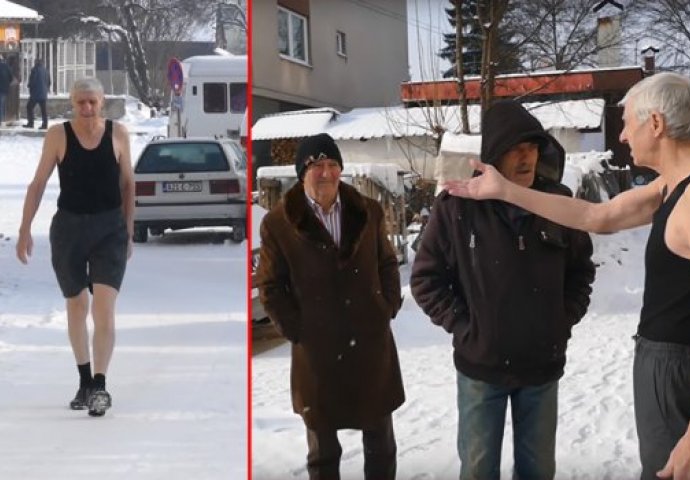 BOSANAC (75) ŠETA PO SNIJEGU I NA MINUSU U GAĆAMA: Misle da je bolestan, a sada je otkrio o čemu se zaista radi (VIDEO)