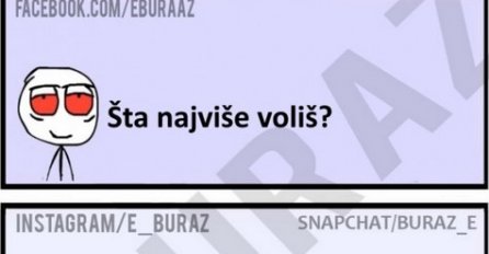 Šta najviše voliš?