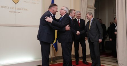 Juncker i Hahn dočekani u Predsjedništvu BiH