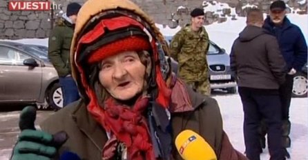 JA GA GLEDAM, ONO ME RUŠI: Baba Milka iz Udbine opet je na televiziji, ALI SADA JOJ SMETA SNIJEG (VIDEO)