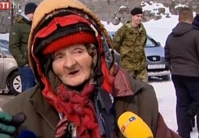 JA GA GLEDAM, ONO ME RUŠI: Baba Milka iz Udbine opet je na televiziji, ALI SADA JOJ SMETA SNIJEG (VIDEO)