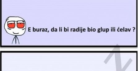 E buraz, da li bi radije bio glup ili ćelav?