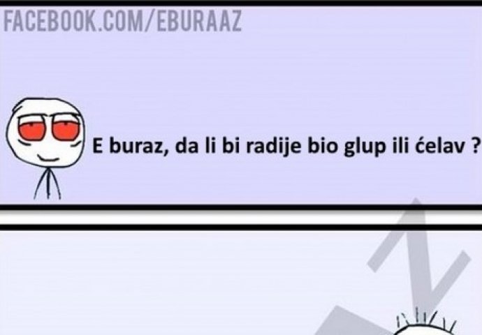 E buraz, da li bi radije bio glup ili ćelav?