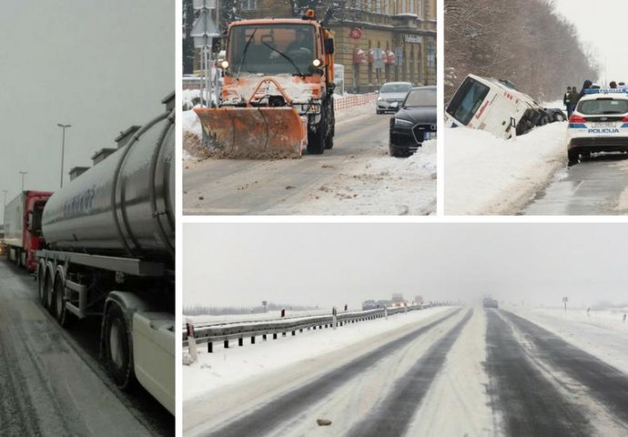 HAOS NA CESTAMA U HRVATSKOJ: Snijeg i kiša lede se na tlu, magla smanjuje vidljivost