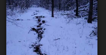 KAKVI SU OVO TRAGOVI U SNIJEGU: Mještani pretrnuli od straha kada su vidjeli šta je prošlo pored pruge (FOTO)