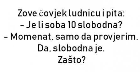 VIC : Zove čovjek ludnicu i pita: