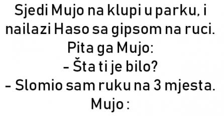 VIC : Haso sa gipsom na ruci