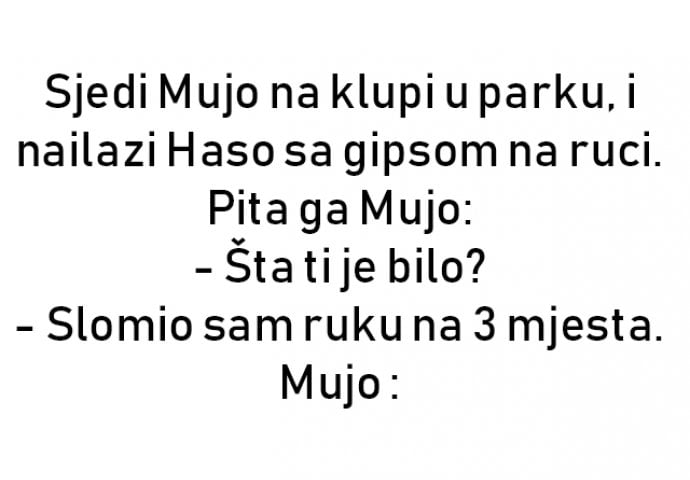 VIC : Haso sa gipsom na ruci