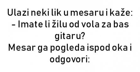 VIC : Ulazi neki lik u mesaru i kaže: 