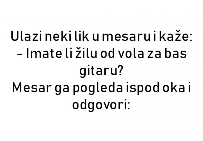 VIC : Ulazi neki lik u mesaru i kaže: 