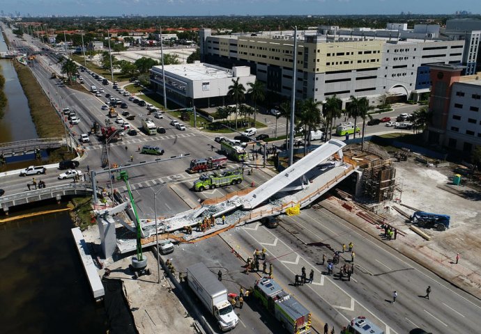 NIJE NI ČUDO DA SE SRUŠIO: Most u Majamiju sagradili za samo 6 sati, pao poslije 6 DANA!