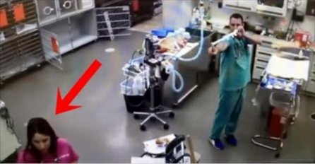 Doktor nategao gumenu rukavicu i gađao medicinsku sestru u glavu: Ovo što je snimila nadzorna kamera će vas ostaviti bez teksta (VIDEO)