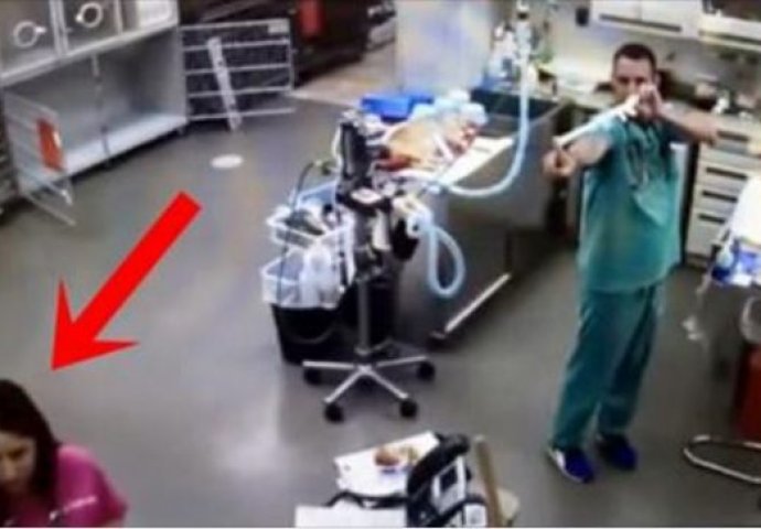 Doktor nategao gumenu rukavicu i gađao medicinsku sestru u glavu: Ovo što je snimila nadzorna kamera će vas ostaviti bez teksta (VIDEO)