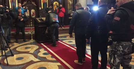 'Noćni vukovi' u pravoslavnom hramu u Banjoj Luci