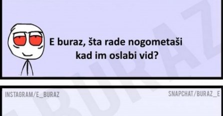 E buraz, šta rade nogometaši kad im oslabi vid?