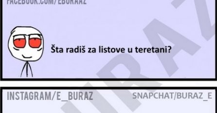 Šta radiš za listove u teretani?