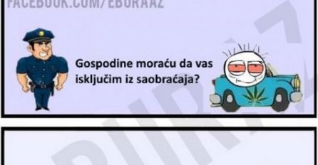 Gospodine moraću da vas isključim iz saobraćaja