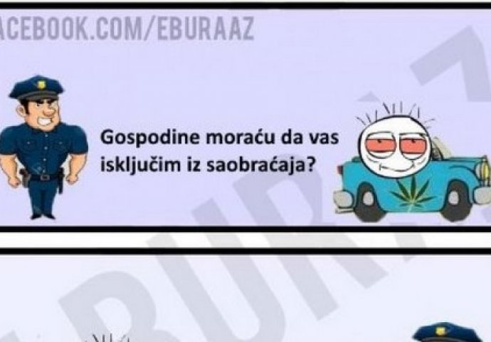 Gospodine moraću da vas isključim iz saobraćaja