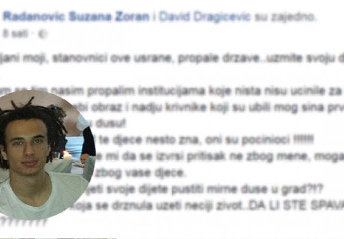 Tužilaštvo: Utvrđuju se sve okolnosti smrti Davida Dragičevića