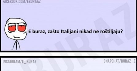 E buraz, zašto Italijani nikad ne roštiljaju?