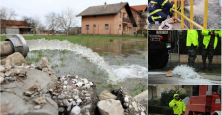 HAOS ZBOG NEVREMENA: Poplavljeni podrumi, vatrogasci na terenu, otac s troje djece zbog vode zapeo u polju!