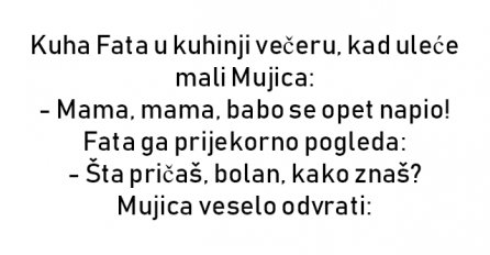 VIC : Kuha Fata u kuhinji večeru, kad uleće mali Mujica: