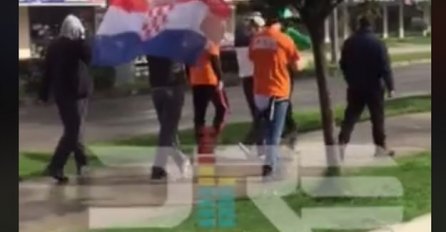 Hrvatski navijači hodaju Podgoricom i viču "Ovo je Srbija!" (VIDEO)