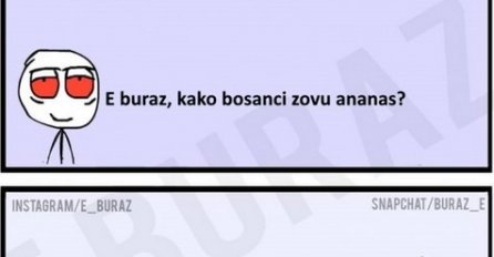 E buraz, kako bosanci zovu ananas?