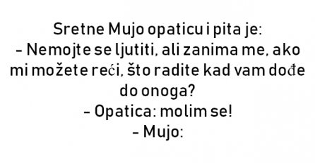 VIC : Sretne Mujo opaticu i pita je: