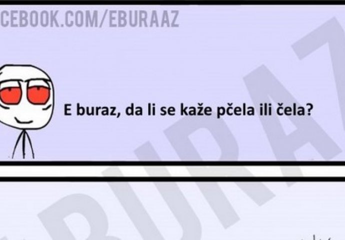 E buraz, da li se kaže pčela ili čela?