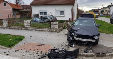 TEŠKA NESREĆA: Prizori su zastrašujući, vatrogasci i hitna spašavali vozača iz olupine u plamenu 