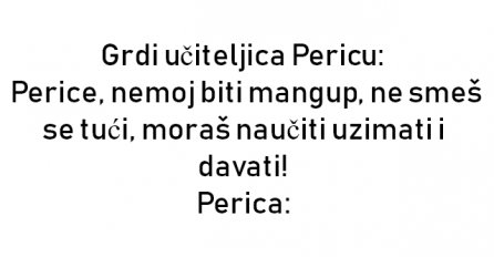 VIC : Grdi učiteljica Pericu: