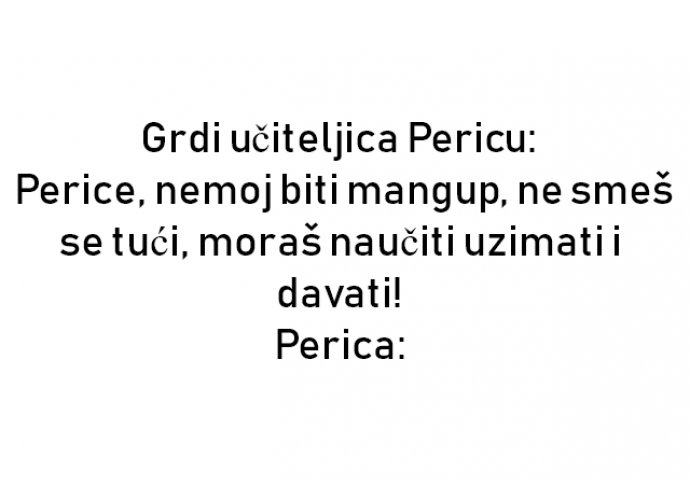 VIC : Grdi učiteljica Pericu: