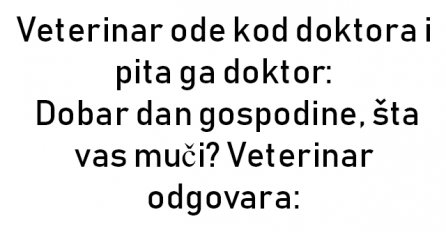 VIC : Veterinar ode kod doktora i pita ga doktor: