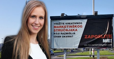 ZAPOSLITE ME: Cura koja je tražila posao preko jumbo plakata u Zagrebu sada može birati poslodavca