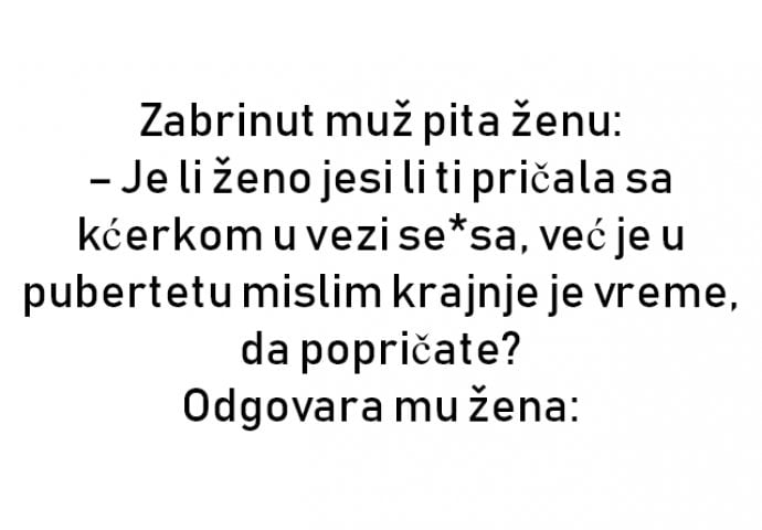 VIC : Zabrinut muž pita ženu: