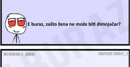 E buraz, zašto žena ne može biti dimnjačar?