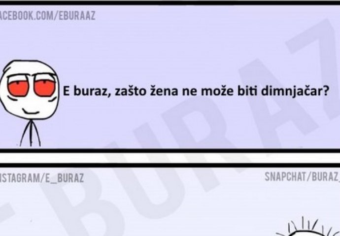 E buraz, zašto žena ne može biti dimnjačar?