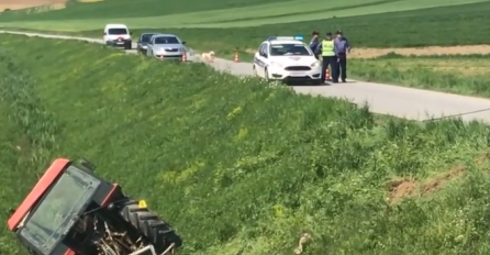 TEŠKA NESREĆA: Dječak vozio traktor i sletio u kanal, policija i Hitna pomoć su na licu mjesta