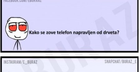 E buraz, kako se zove telefon napravljen od drveta ?