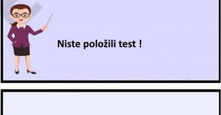 Niste položili test !