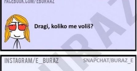 Dragi, koliko me voliš?