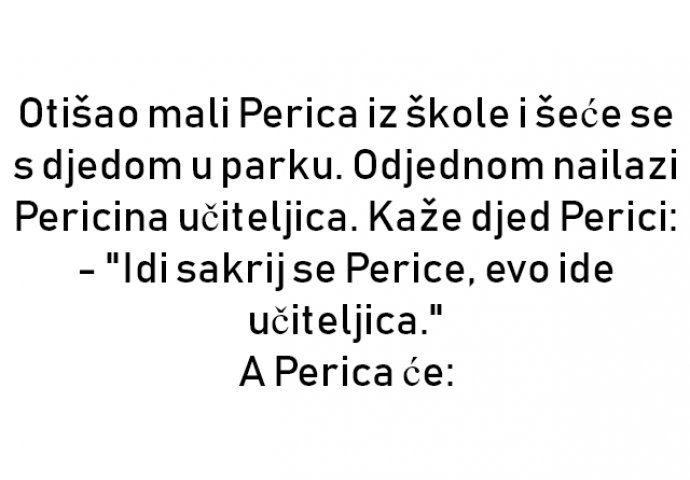 VIC : Otišao mali Perica iz škole i šeće se s djedom u parku. 