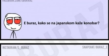 E buraz, kako se na japanskom kaže konobar?